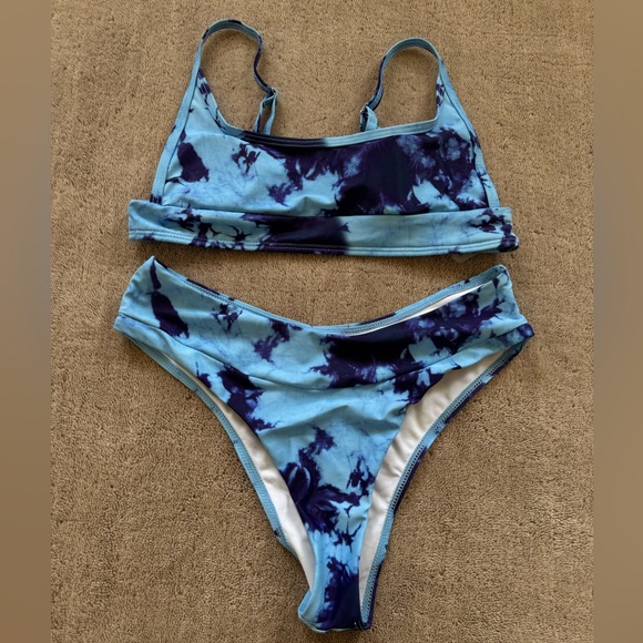 Blue Tie-Dyed Bikini Set - xs - Picture 1 of 3